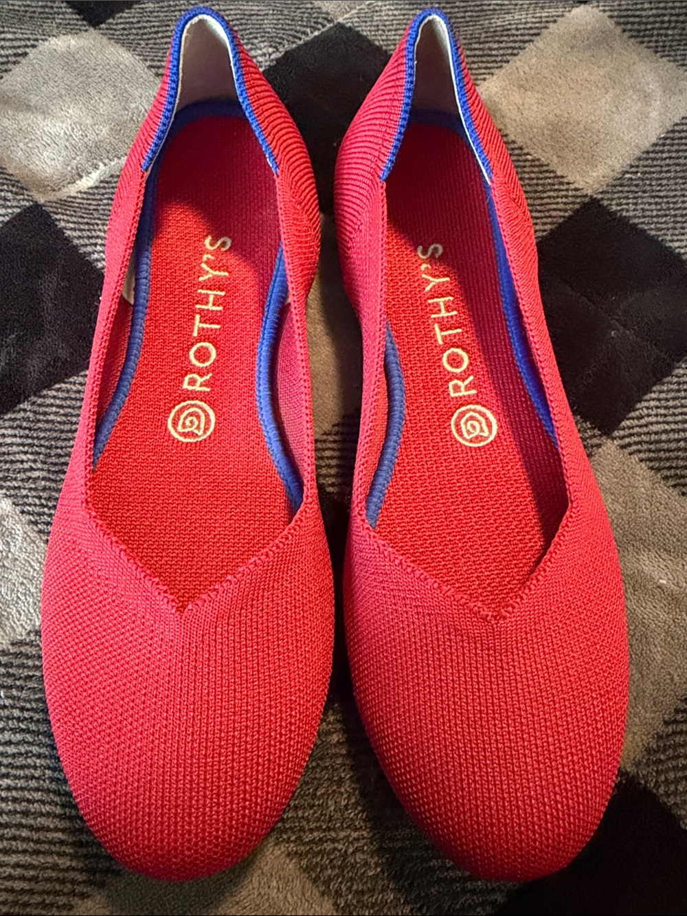 Rothy's Women's Red Knit Pointed Flats size 8
